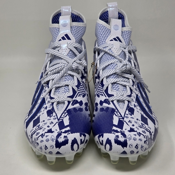 adidas Freak 23 7v7 SMU Football Cleats White Blue GW4167 Men's Size 12 New - Picture 7 of 12
